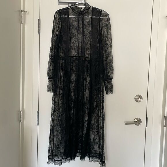 Aritzia Black Lace Maxi Dress - Picture 1 of 11